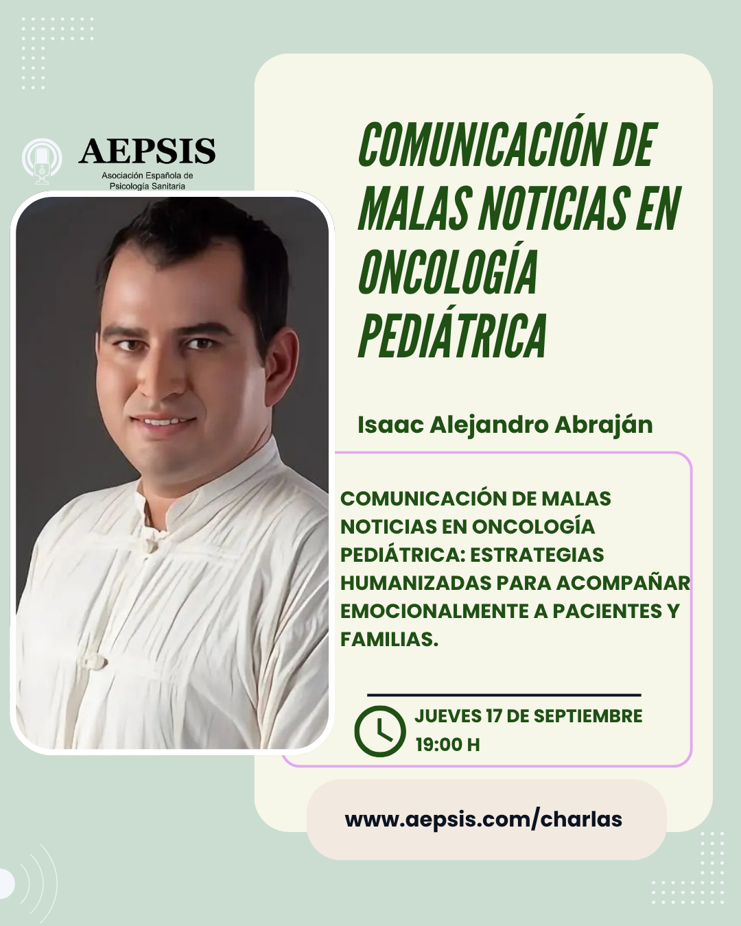 Charla: Comunicación de malas noticias en oncología pediátrica